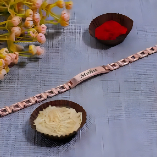 Bracelet Rakhi - Rose Gold