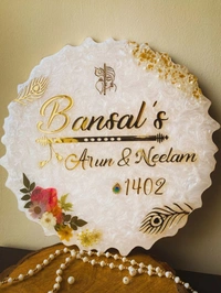 My Album Zone Round Agate Resin Frame - 8 Inch (Birthday theme)