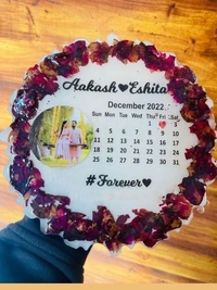 My Album Zone Round Agate Resin Frame - 8 Inch (Birthday theme)