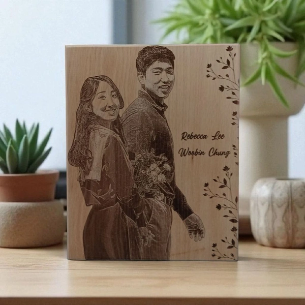 8x10" Inch - Engraved Wooden Plaque - Member Price