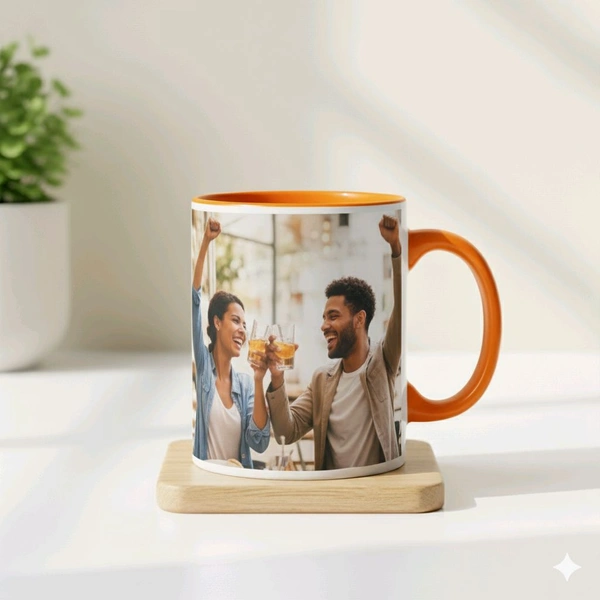 3 Tone - Orange - Inner & Handle Color Mugs - Regular Price