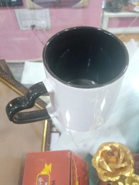 3 Tone - Black - Inner & Heart Handle Color Mugs - Regular Price
