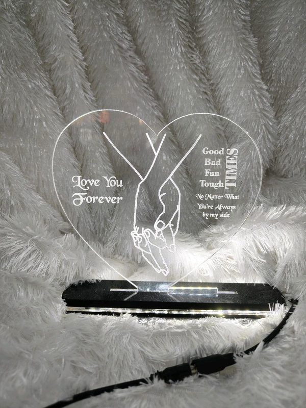 Love You Forever - Holding Heart - Acrylic Table Frame - Regular Price