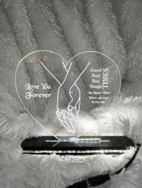 Love You Forever - Holding Heart - Acrylic Table Frame - Regular Price