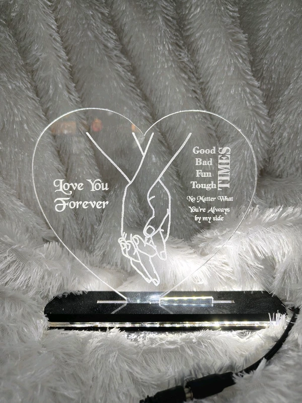 Love You Forever - Holding Heart - Acrylic Table Frame - Regular Price