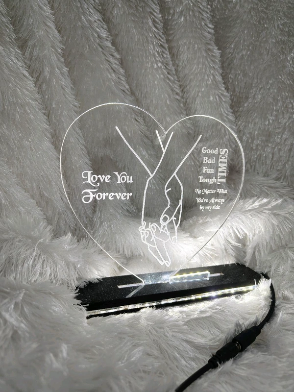 Love You Forever - Holding Heart - Acrylic Table Frame - Regular Price