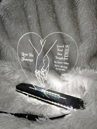 Love You Forever - Holding Heart - Acrylic Table Frame - Regular Price