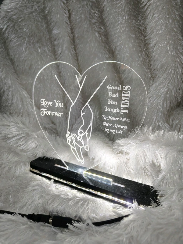 Love You Forever - Holding Heart - Acrylic Table Frame - Regular Price