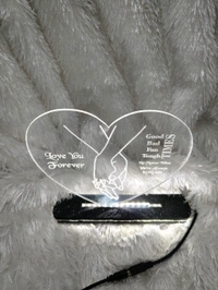 Love You Forever - Holding Heart - Acrylic Table Frame - Regular Price