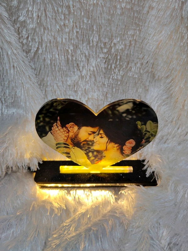 Heart  - Sublimation Acrylic LED Table Frame - Regular Price