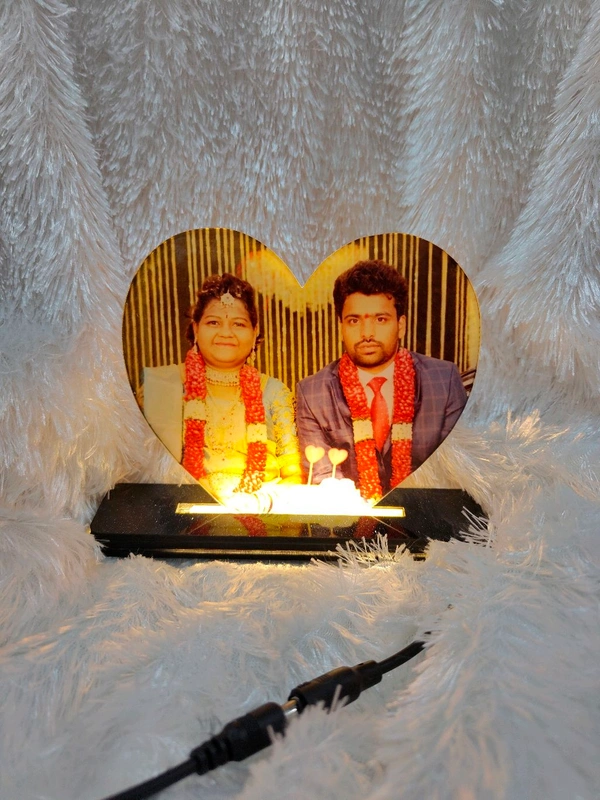 Wide Heart  - Sublimation Acrylic LED Table Frame - Regular Price