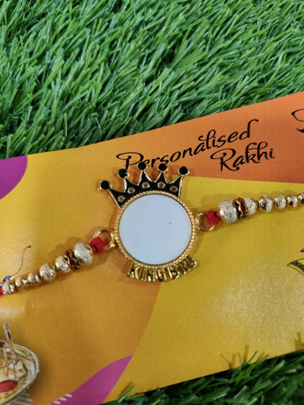 1825 - Metal Photo Printed Rakhi