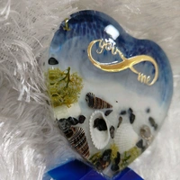 Sea theme small Heart Table Resin 