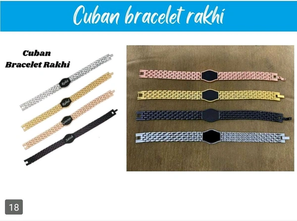 Cuban Bracelet With Name Engraving - Black