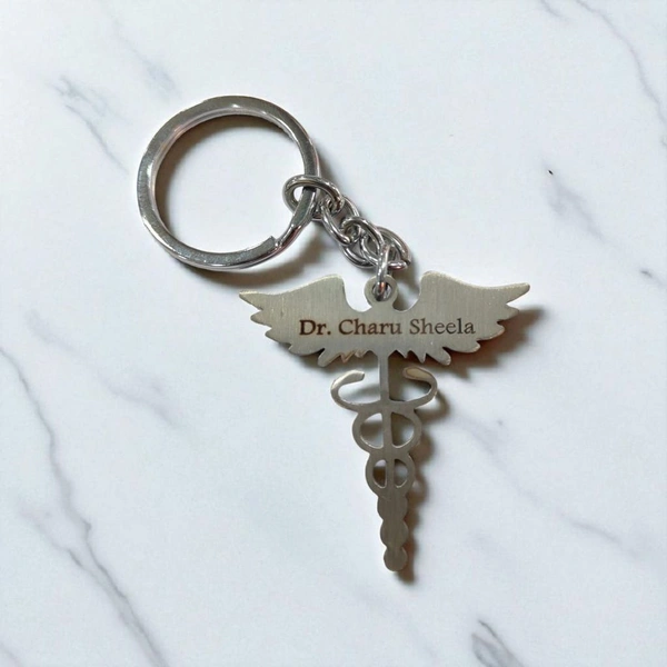 Doctor - Steel Keychain with Name Engraving - Regular Price