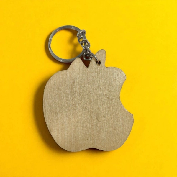 Apple Cut - Wooden Engraving Keychain - Regular Price