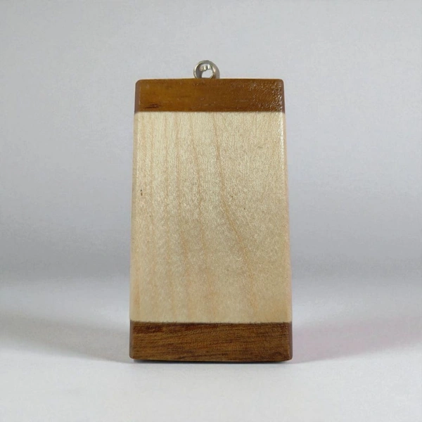 Rectangle Shape with Dark Brown Edges - Wooden Engraving Keychain - Regular Price