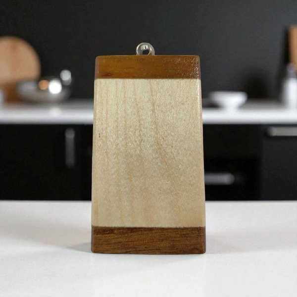 Rectangle Shape with Dark Brown Edges - Wooden Engraving Keychain - Member Price