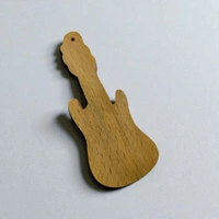 Guitar Shape - Wooden Engraving Keychain - Member Price