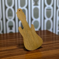 Guitar Shape - Wooden Engraving Keychain - Member Price