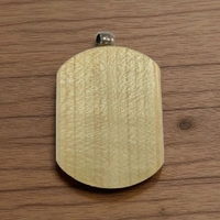 Rectangle Shape Oval Edge - Wooden Engraving Keychain - Member Price