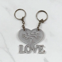 Clear Acrylic Couple Keychain with Name Engraving - Regular Price