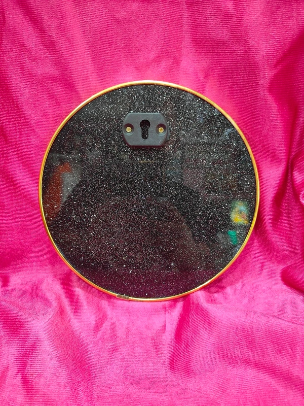 8x8" Inch Round - Golden Beeding Photo Frame - Sparkle Laminated