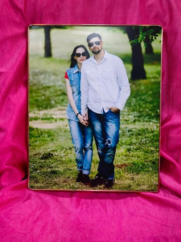 12x15" Inch  - Golden Beeding Photo Frame - Sparkle Laminated