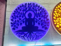 Buddha - Room Decorative LED Frame with Blue Light