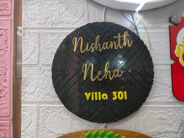 Designer Round House Name Board 