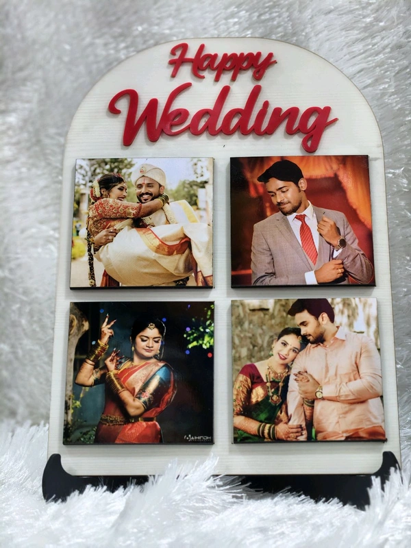 9x10 Inch MDF Table Frame - Happy Wedding 