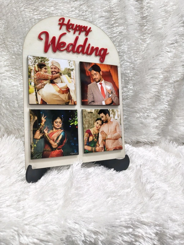 9x10 Inch MDF Table Frame - Happy Wedding 
