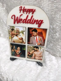 9x10 Inch MDF Table Frame - Happy Wedding 