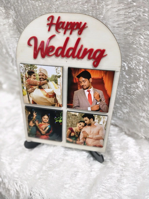 9x10 Inch MDF Table Frame - Happy Wedding 