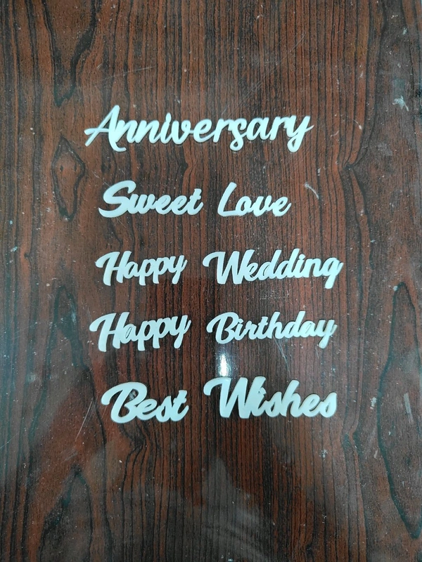White Acrylic Text Cutting - 5" Inch Width