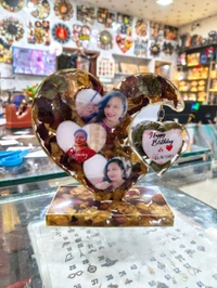 Double Heart Resin Frame Sea Theme - Hanging heart Shape