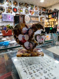 Double Heart Resin Frame Sea Theme - Hanging heart Shape