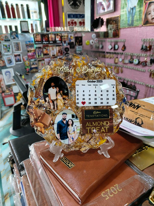 8inches Round Agate Resin - Bouquet Preservation