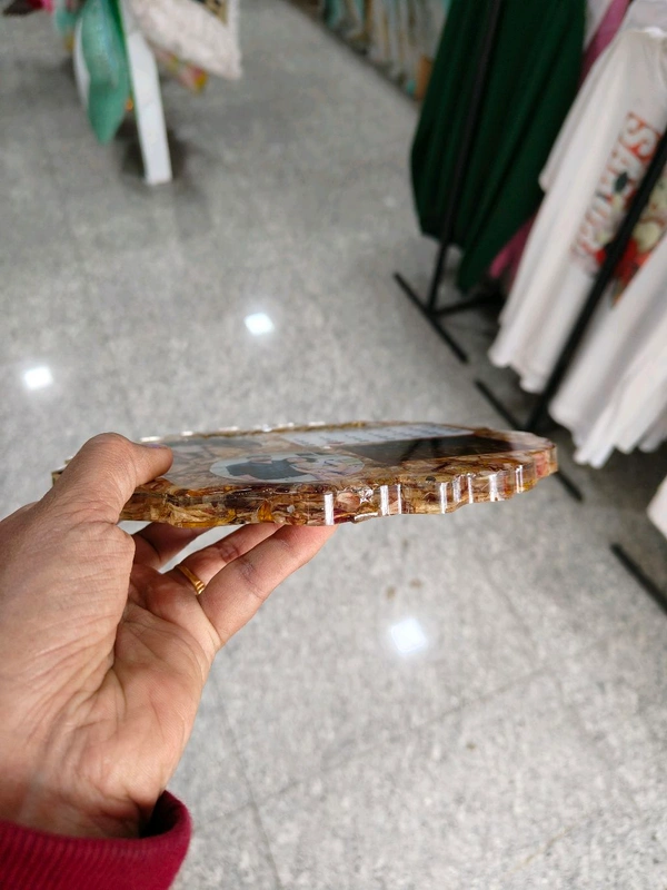 8inches Round Agate Resin - Bouquet Preservation