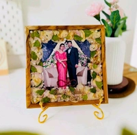 Varmala and Thali Preserved in12inch Wooden Frame With 10mm Depth Design 4