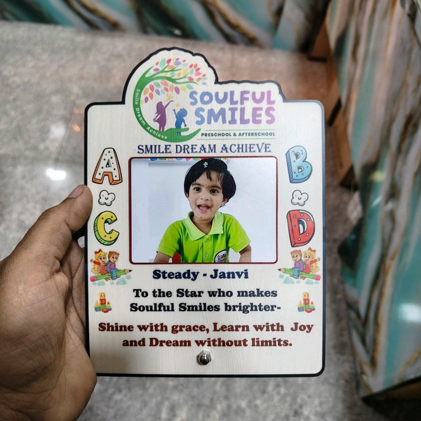 Personalized Pre-School Graduation MDF Photo Frame – Soulful Smiles Theme - 200 Qty