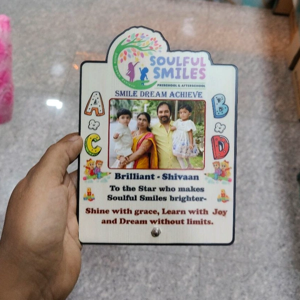 Personalized Pre-School Graduation MDF Photo Frame – Soulful Smiles Theme - 200 Qty