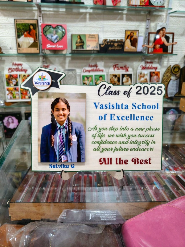 Customized Graduation MDF Photo Frame - Vasishta School of Excellence - 100 Qty