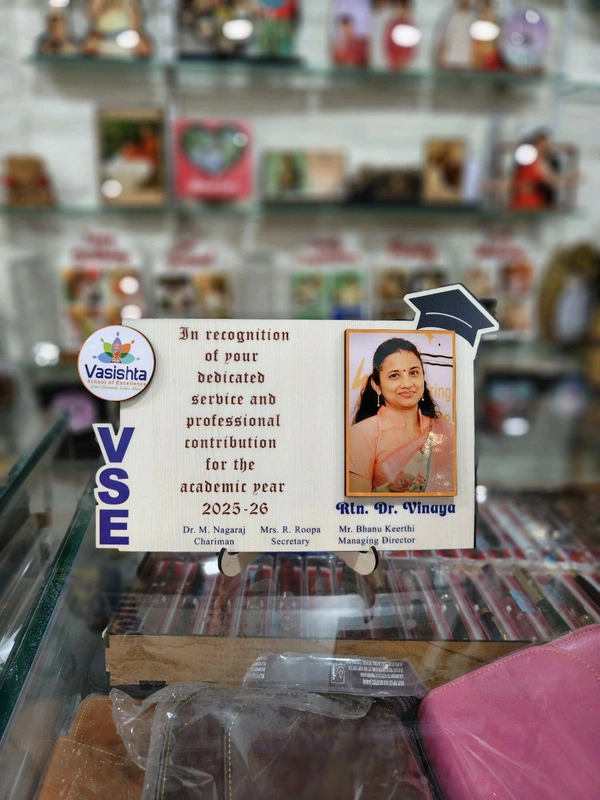 Personalized Academic Recognition Wooden Plaque with Photo & Logo - 10 Qty