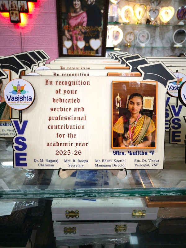 Personalized Academic Recognition Wooden Plaque with Photo & Logo - 10 Qty