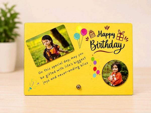 6x8" Inch Happy Birthday MDF Table Frame