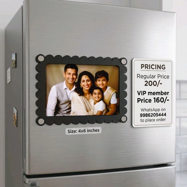 4x6" Inch MDF Fridge Magnet - Bubble Frame Type