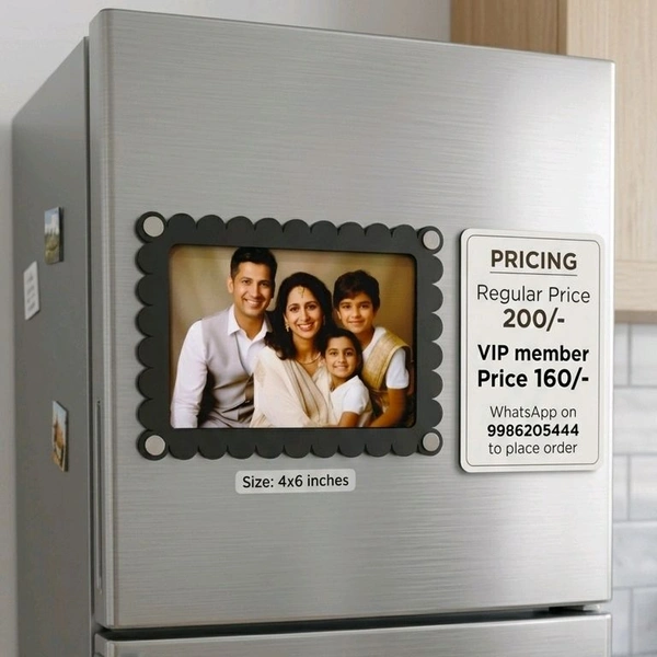 4x6" Inch MDF Fridge Magnet - Bubble Frame Type
