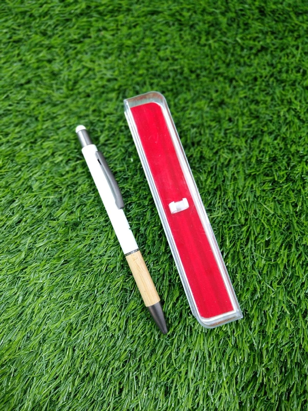Bamboo White Pen with Stylus