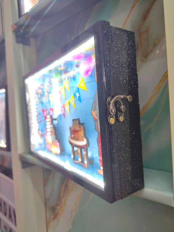 A4 SIZE - Birthday Cutout Miniature LED BOX